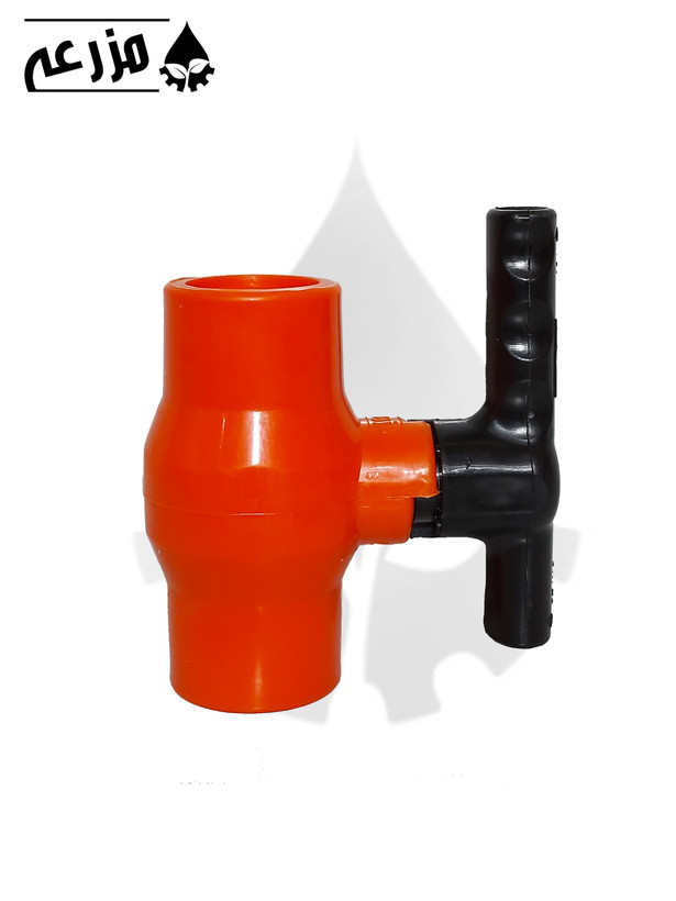 شیر توپی پلیمری دو سر دنده داخل مزرعه (دسته پلیمری) 1 * 1