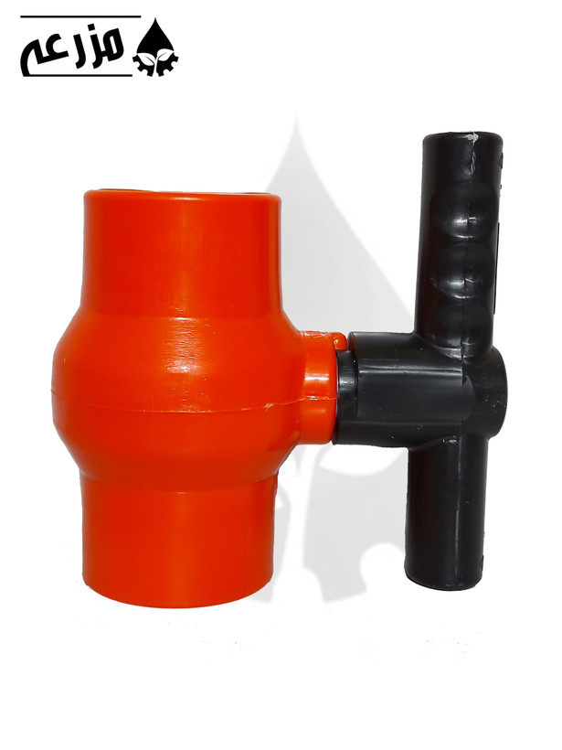 شیر توپی پلیمری دو سر دنده داخل مزرعه (دسته پلیمری) 2 * 2