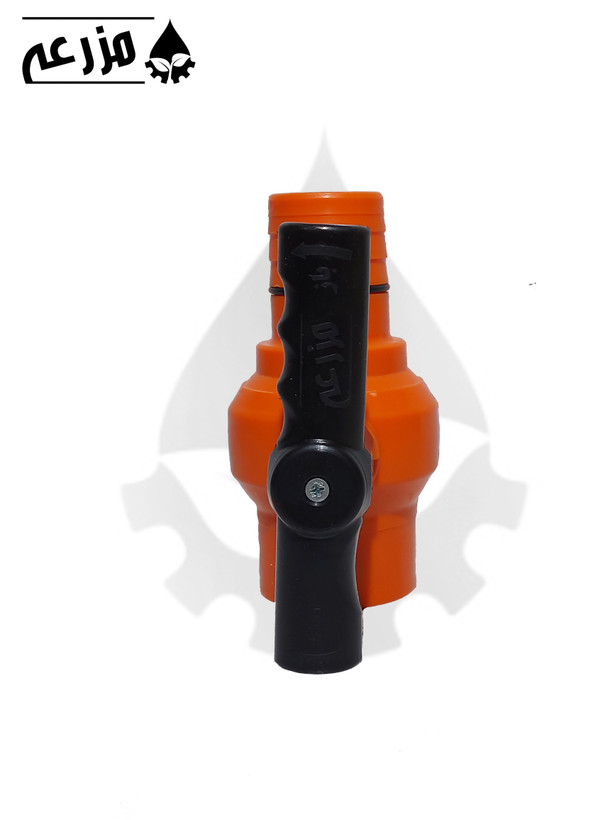 شیر توپی پلیمری یک سر لی فلت و یک سر دنده داخل مزرعه (دسته پلیمری) 2 * 50
