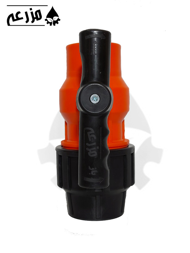 شیر توپی پلیمری یک سر رابط و یک سر دنده داخل مزرعه (دسته پلیمری) 2 * 63